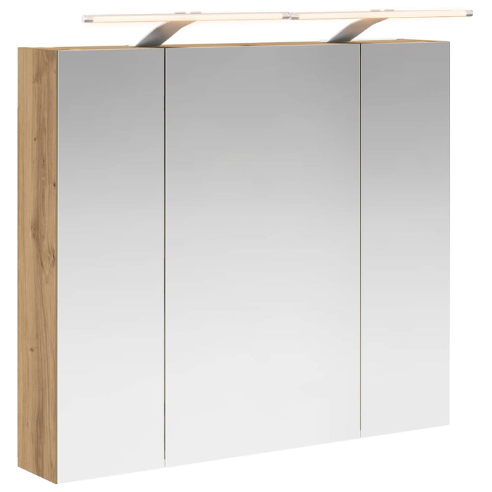 Dulap cu oglindă pentru baie Stejar artizanal 80 x 14.5 x 70 cm - WALTI WALTI