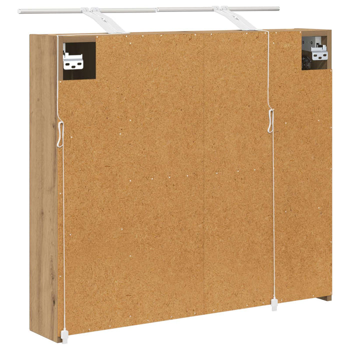 Dulap cu oglindă pentru baie Stejar artizanal 80 x 14.5 x 70 cm - WALTI WALTI