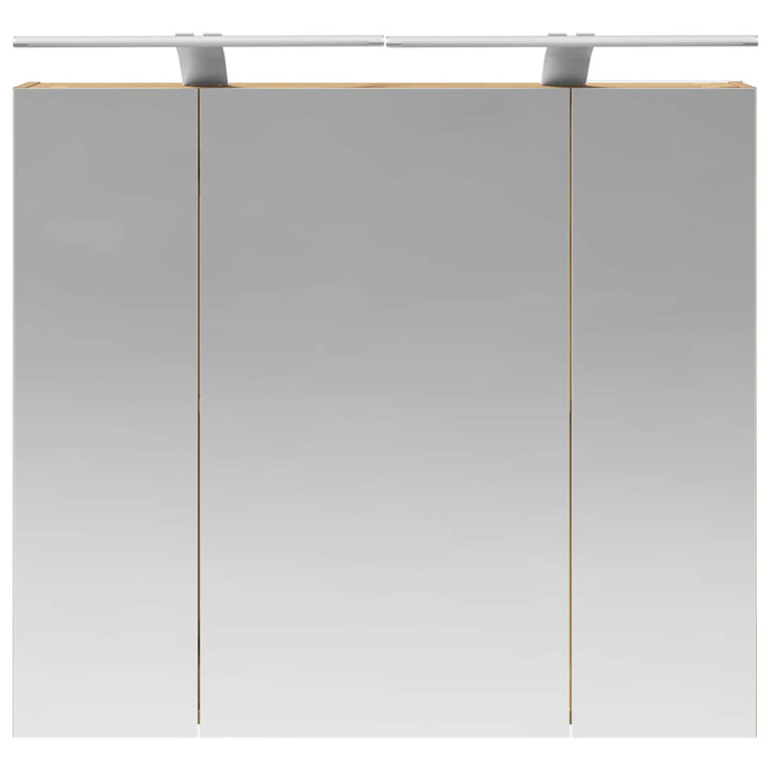 Dulap cu oglindă pentru baie Stejar artizanal 80 x 14.5 x 70 cm - WALTI WALTI