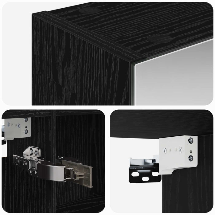 Dulap cu oglindă pentru baie Stejar Negru 100 x 14,5 x 70 cm - WALTI WALTI