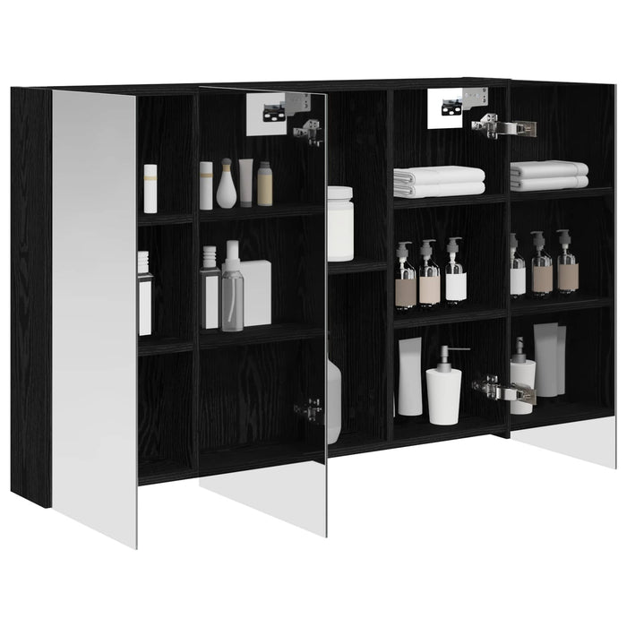 Dulap cu oglindă pentru baie Stejar Negru 100 x 14,5 x 70 cm - WALTI WALTI