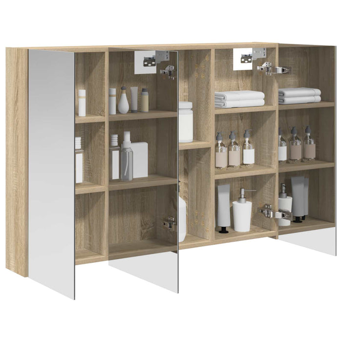 Dulap cu oglindă pentru baie Stejar Sonoma 100 x 14,5 x 70 cm - WALTI WALTI