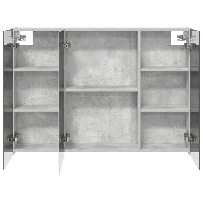 Dulap cu oglindă pentru baie Gri din beton 100 x 14,5 x 70 cm - WALTI WALTI