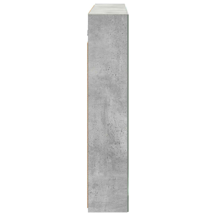 Dulap cu oglindă pentru baie Gri din beton 100 x 14,5 x 70 cm - WALTI WALTI