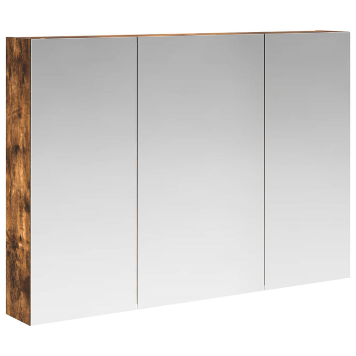 Dulap cu oglindă pentru baie Stejar fumuriu 100 x 14,5 x 70 cm - WALTI WALTI