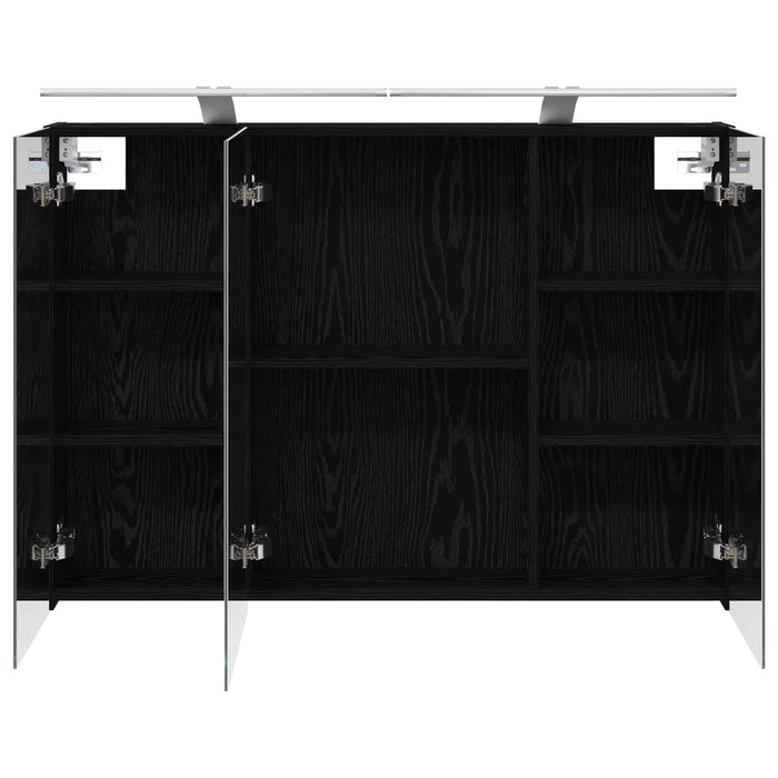 Dulap cu oglindă pentru baie Stejar Negru 100 x 14,5 x 70 cm - WALTI WALTI