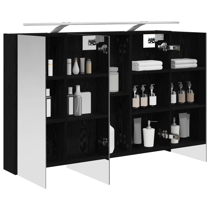 Dulap cu oglindă pentru baie Stejar Negru 100 x 14,5 x 70 cm - WALTI WALTI