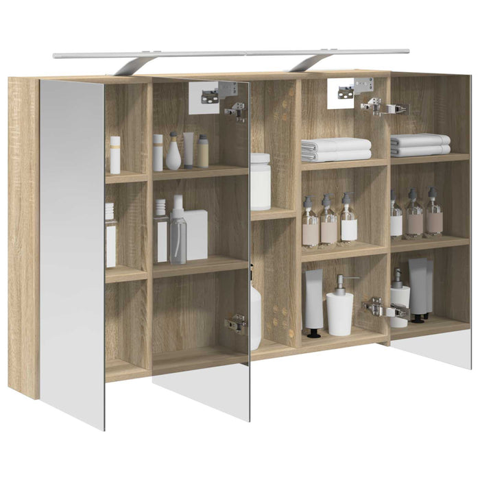 Dulap cu oglindă pentru baie Stejar Sonoma 100 x 14,5 x 70 cm - WALTI WALTI