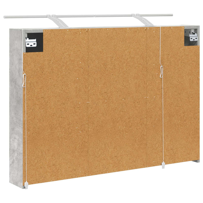 Dulap cu oglindă pentru baie Gri din beton 100 x 14,5 x 70 cm - WALTI WALTI
