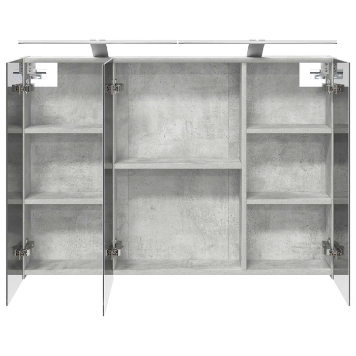 Dulap cu oglindă pentru baie Gri din beton 100 x 14,5 x 70 cm - WALTI WALTI