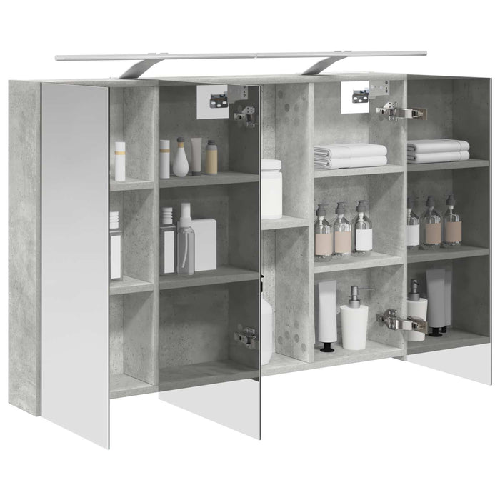 Dulap cu oglindă pentru baie Gri din beton 100 x 14,5 x 70 cm - WALTI WALTI