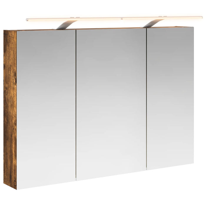 Dulap cu oglindă pentru baie Stejar fumuriu 100 x 14,5 x 70 cm - WALTI WALTI