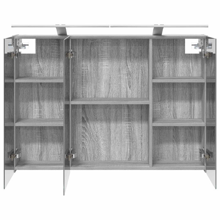 Dulap cu oglindă pentru baie Gri Sonoma 100 x 14,5 x 70 cm - WALTI WALTI