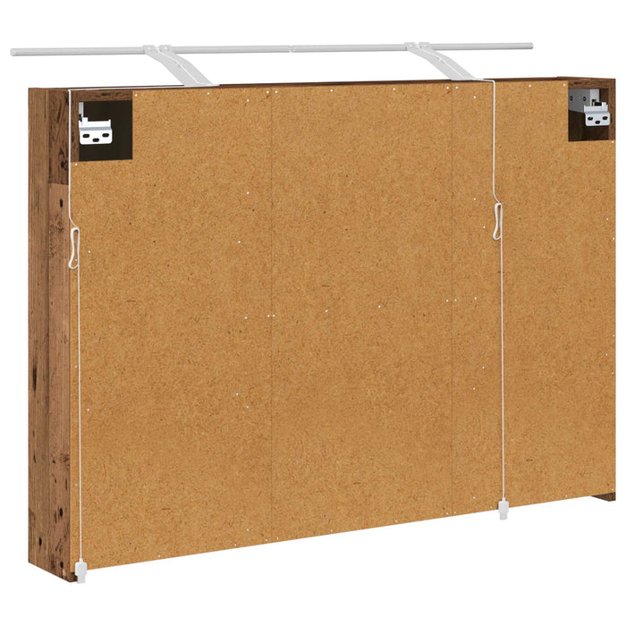 Dulap cu oglindă pentru baie Lemn vechi 100 x 14,5 x 70 cm - WALTI WALTI