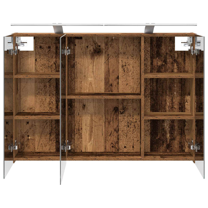 Dulap cu oglindă pentru baie Lemn vechi 100 x 14,5 x 70 cm - WALTI WALTI