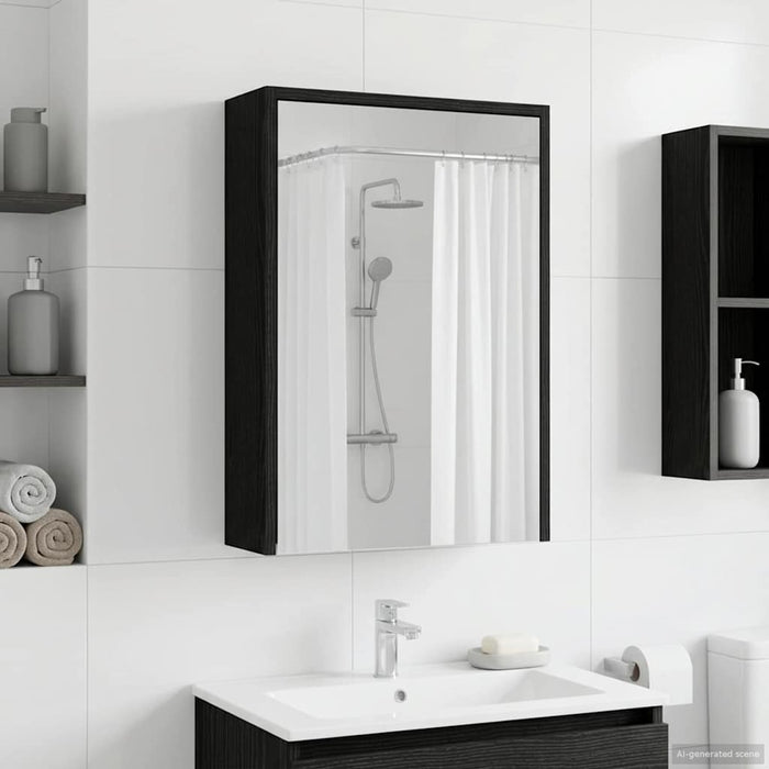 Dulap cu oglindă pentru baie Stejar Negru 43 x 16 x 62.5 cm - WALTI WALTI