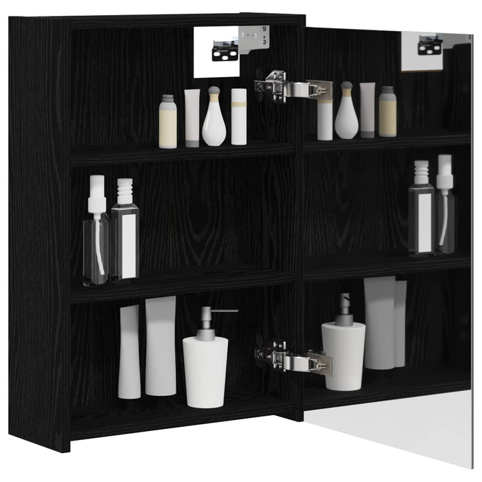 Dulap cu oglindă pentru baie Stejar Negru 43 x 16 x 62.5 cm - WALTI WALTI