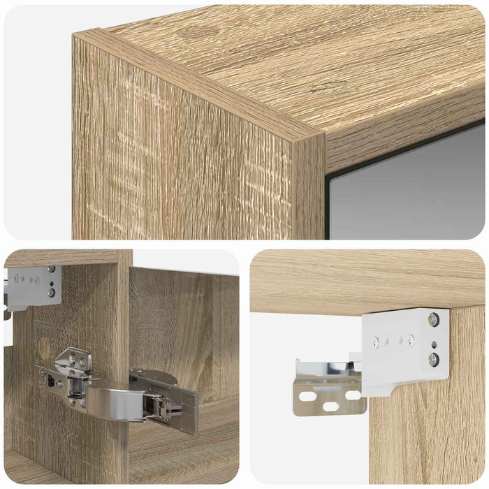 Dulap cu oglindă pentru baie Stejar Sonoma 43 x 16 x 62.5 cm - WALTI WALTI