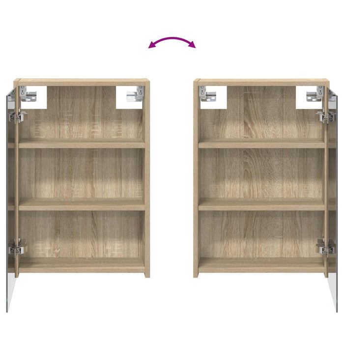 Dulap cu oglindă pentru baie Stejar Sonoma 43 x 16 x 62.5 cm - WALTI WALTI
