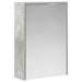 Dulap cu oglindă pentru baie Gri din beton 43 x 16 x 62.5 cm - WALTI WALTI
