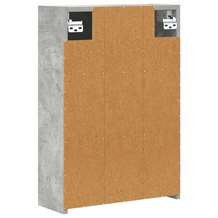 Dulap cu oglindă pentru baie Gri din beton 43 x 16 x 62.5 cm - WALTI WALTI