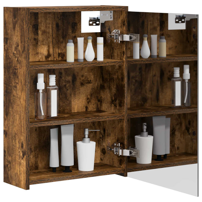 Dulap cu oglindă pentru baie Stejar fumuriu 43 x 16 x 62.5 cm - WALTI WALTI