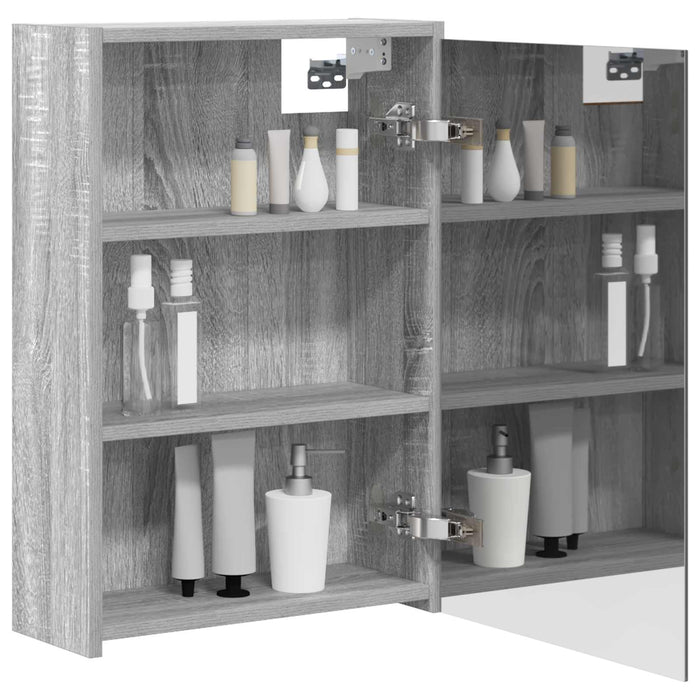 Dulap cu oglindă pentru baie Gri Sonoma 43 x 16 x 62.5 cm - WALTI WALTI