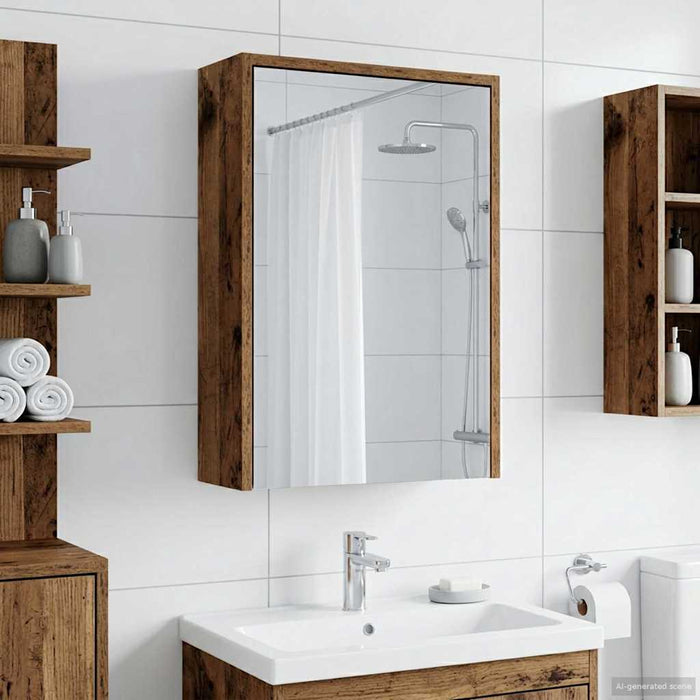 Dulap cu oglindă pentru baie Lemn vechi 43 x 16 x 62.5 cm - WALTI WALTI