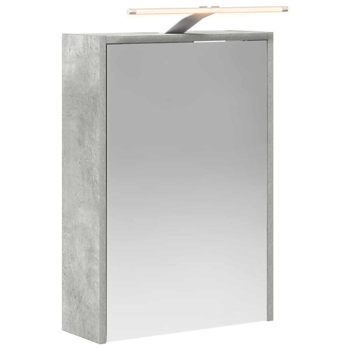 Dulap cu oglindă pentru baie Gri din beton 43 x 16 x 62.5 cm - WALTI WALTI