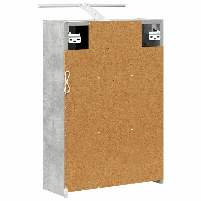Dulap cu oglindă pentru baie Gri din beton 43 x 16 x 62.5 cm - WALTI WALTI
