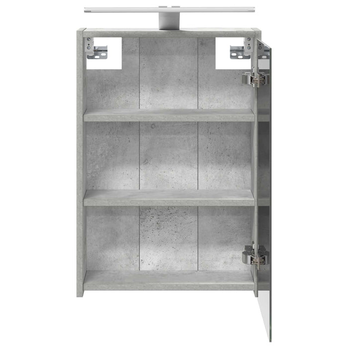 Dulap cu oglindă pentru baie Gri din beton 43 x 16 x 62.5 cm - WALTI WALTI
