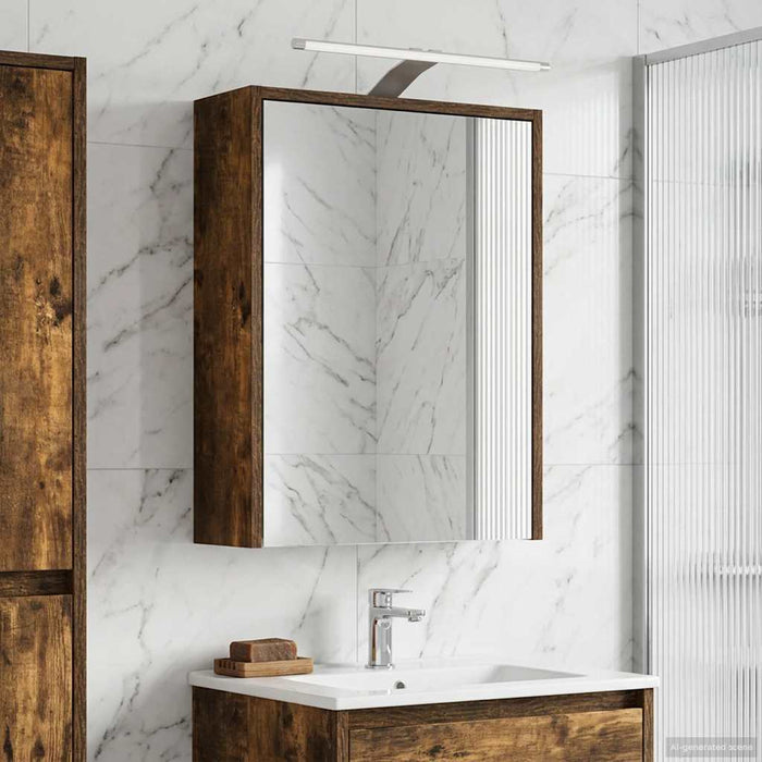 Dulap cu oglindă pentru baie Stejar fumuriu 43 x 16 x 62.5 cm - WALTI WALTI
