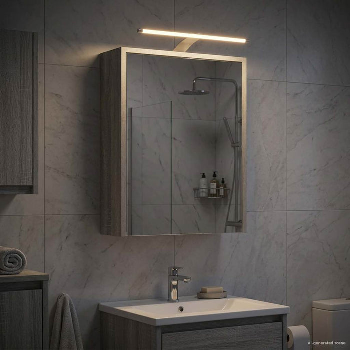 Dulap cu oglindă pentru baie Gri Sonoma 43 x 16 x 62.5 cm - WALTI WALTI