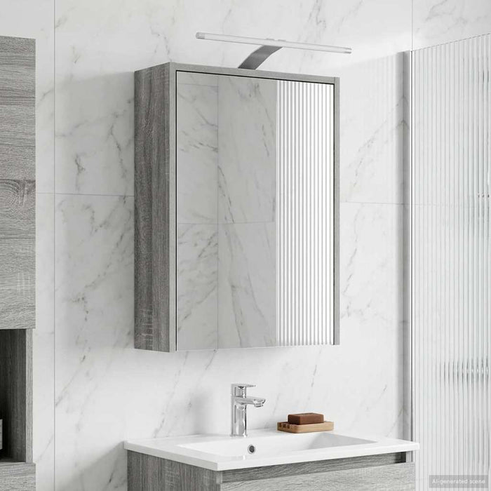 Dulap cu oglindă pentru baie Gri Sonoma 43 x 16 x 62.5 cm - WALTI WALTI