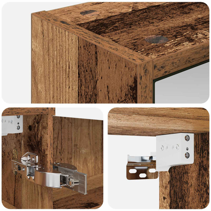 Dulap cu oglindă pentru baie Lemn vechi 43 x 16 x 62.5 cm - WALTI WALTI