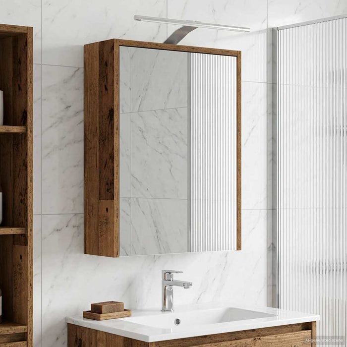 Dulap cu oglindă pentru baie Lemn vechi 43 x 16 x 62.5 cm - WALTI WALTI