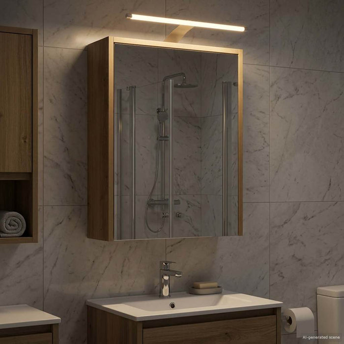 Dulap cu oglindă pentru baie Stejar artizanal 43 x 16 x 62.5 cm - WALTI WALTI