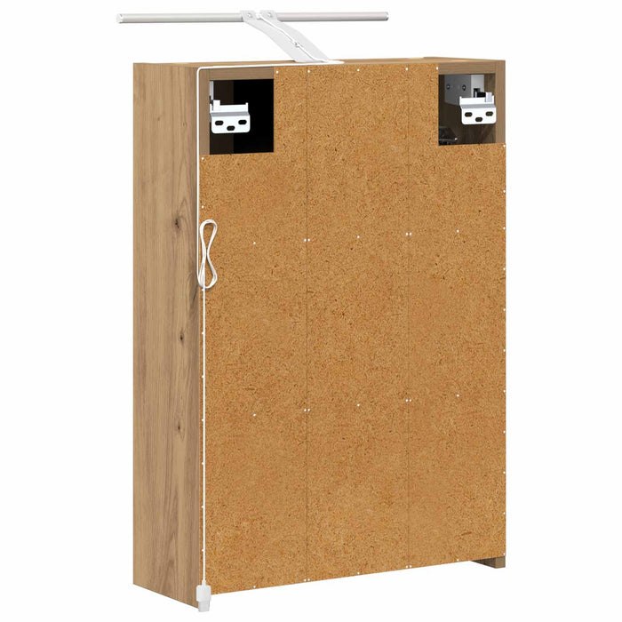 Dulap cu oglindă pentru baie Stejar artizanal 43 x 16 x 62.5 cm - WALTI WALTI