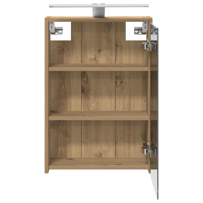 Dulap cu oglindă pentru baie Stejar artizanal 43 x 16 x 62.5 cm - WALTI WALTI