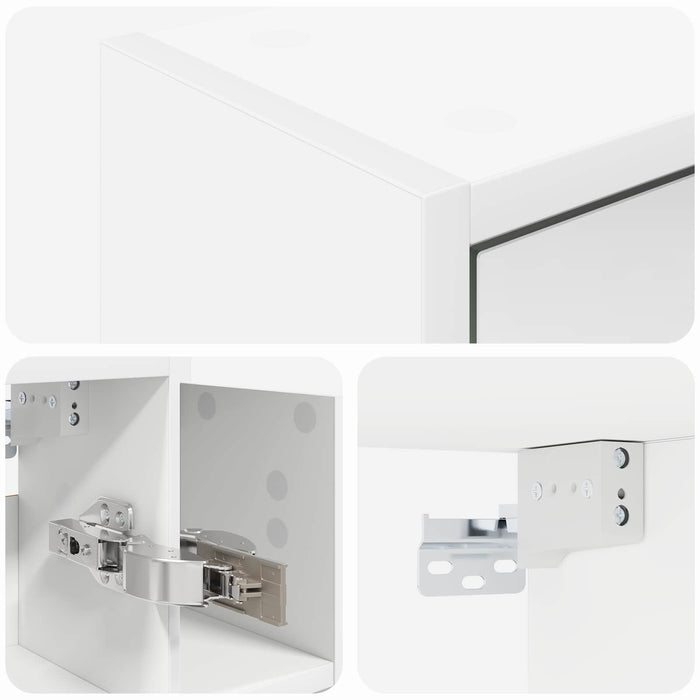 Dulap cu oglindă pentru baie Alb 63,5 x 16 x 62,5 cm - WALTI WALTI