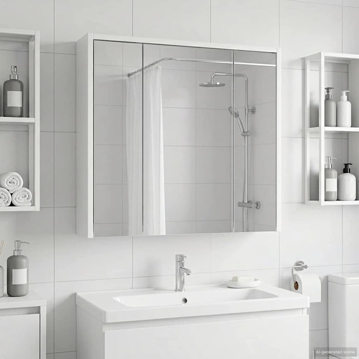 Dulap cu oglindă pentru baie Alb 63,5 x 16 x 62,5 cm - WALTI WALTI