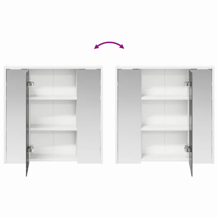 Dulap cu oglindă pentru baie Alb 63,5 x 16 x 62,5 cm - WALTI WALTI