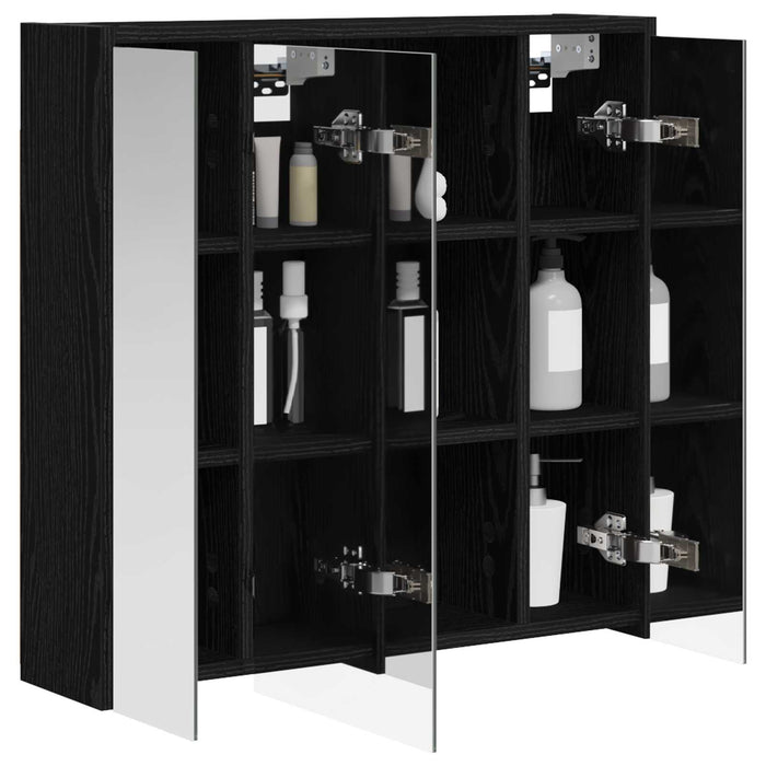 Dulap cu oglindă pentru baie Stejar Negru 63,5 x 16 x 62,5 cm - WALTI WALTI