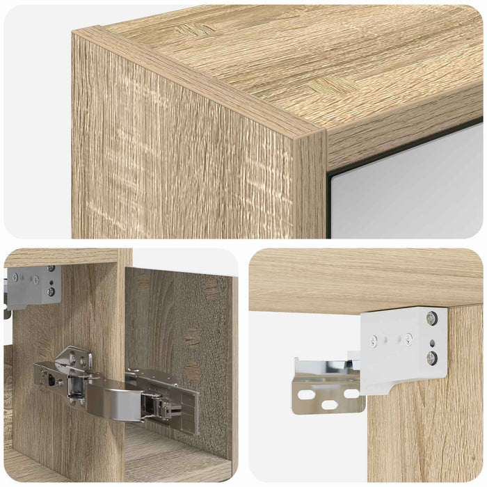Dulap cu oglindă pentru baie Stejar Sonoma 63,5 x 16 x 62,5 cm - WALTI WALTI