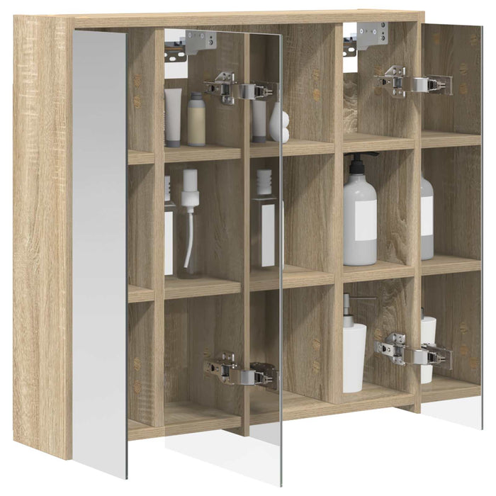 Dulap cu oglindă pentru baie Stejar Sonoma 63,5 x 16 x 62,5 cm - WALTI WALTI