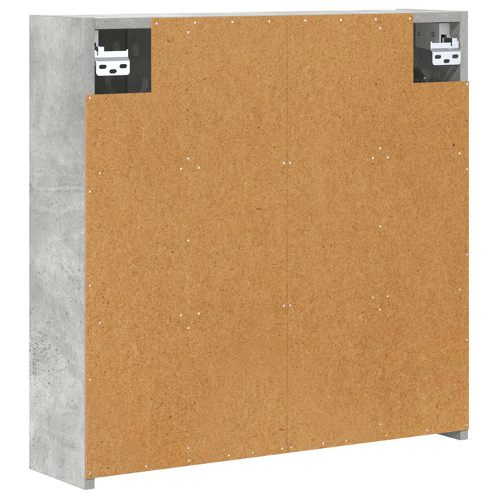 Dulap cu oglindă pentru baie Gri din beton 63,5 x 16 x 62,5 cm - WALTI WALTI