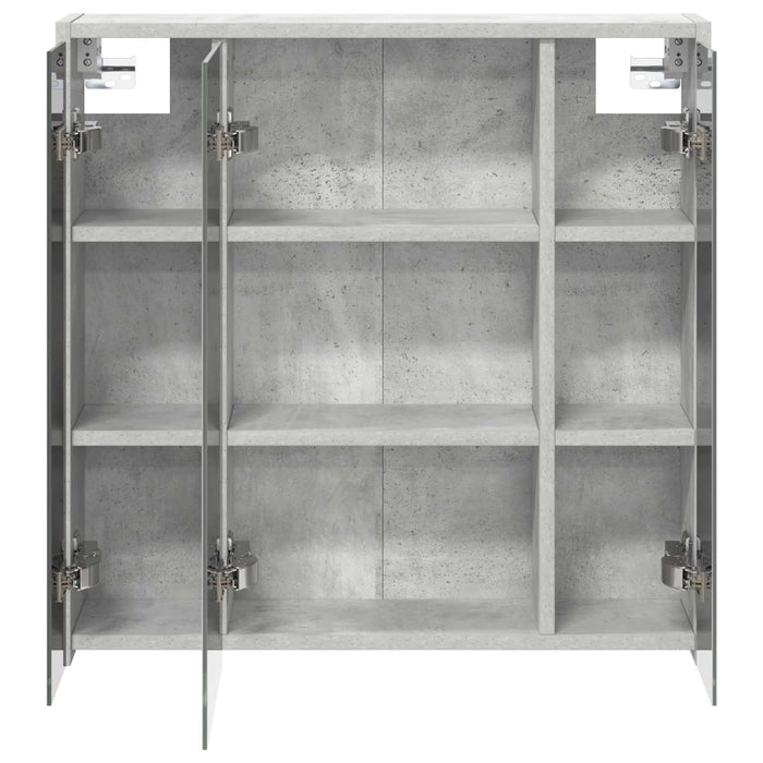Dulap cu oglindă pentru baie Gri din beton 63,5 x 16 x 62,5 cm - WALTI WALTI