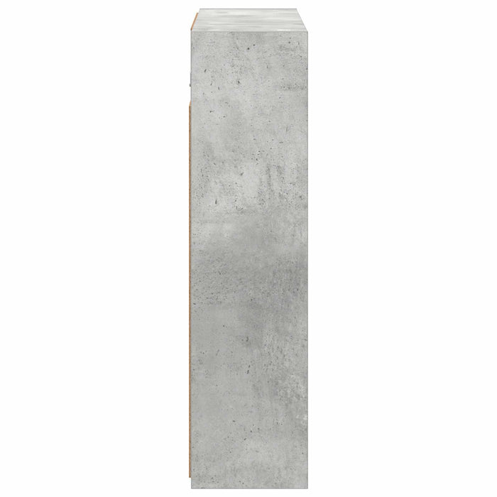 Dulap cu oglindă pentru baie Gri din beton 63,5 x 16 x 62,5 cm - WALTI WALTI