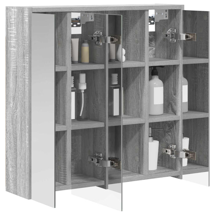 Dulap cu oglindă pentru baie Gri Sonoma 63,5 x 16 x 62,5 cm - WALTI WALTI