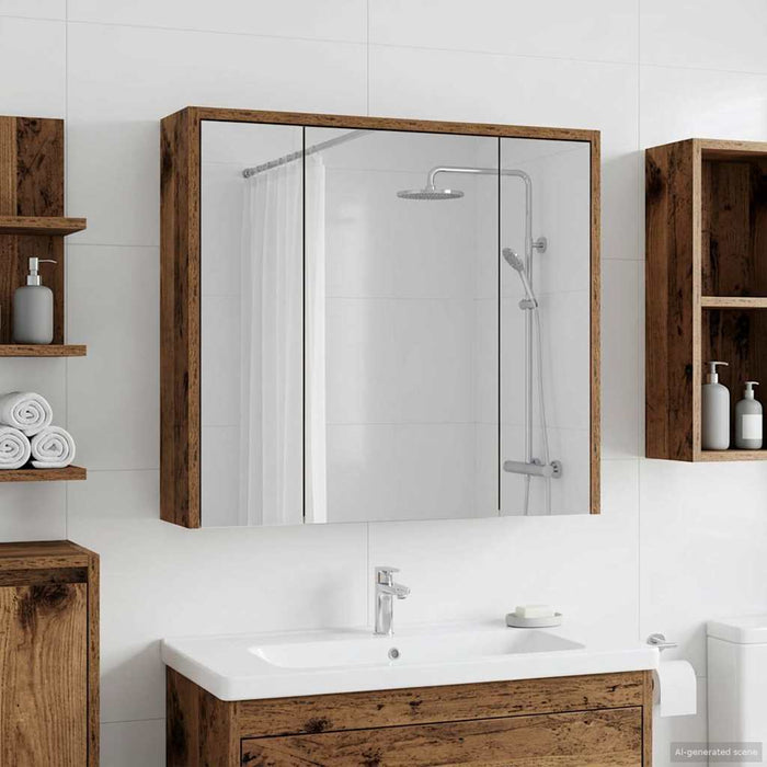 Dulap cu oglindă pentru baie Lemn vechi 63,5 x 16 x 62,5 cm - WALTI WALTI